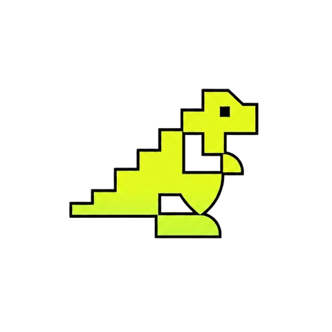Pixel dino mascot